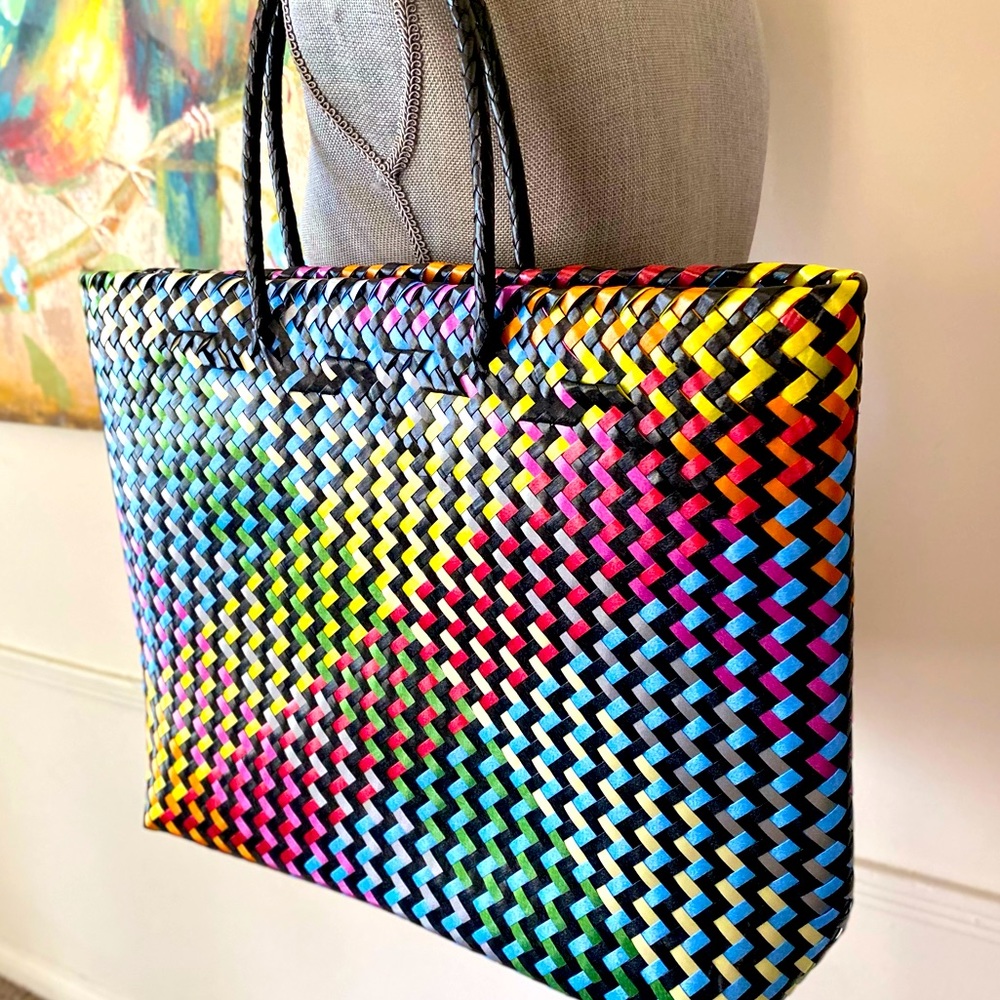 HANDWOVEN UNIQUE COLORFUL TOTE BAG 🌟NEW🌟